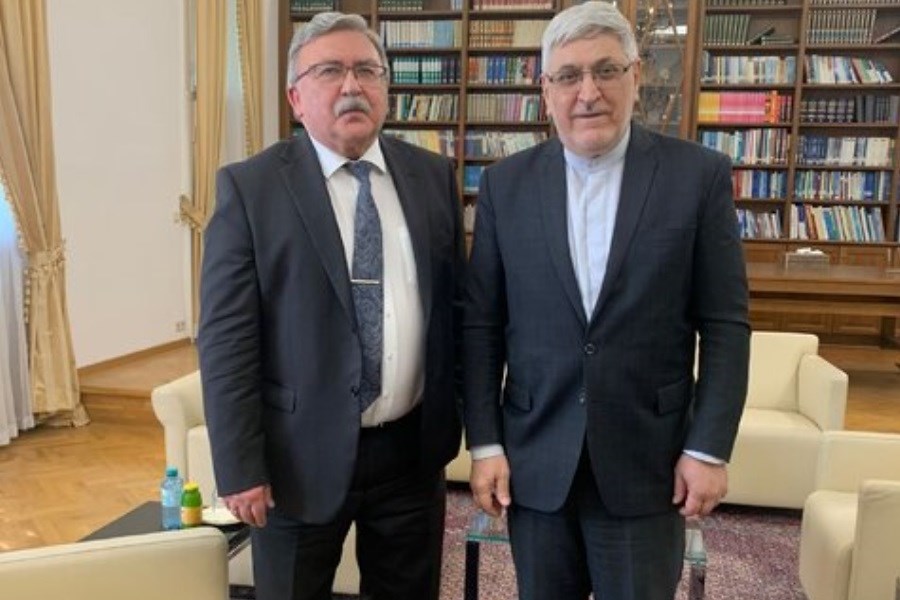 تصویر دیپلمات‌های ایران و روسیه در وین دیدار کردند