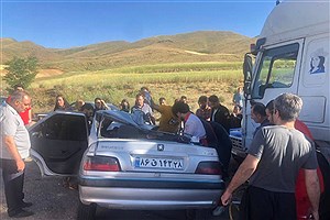۵ کشته و زخمی در برخورد خودرو پژو پارس با تریلی