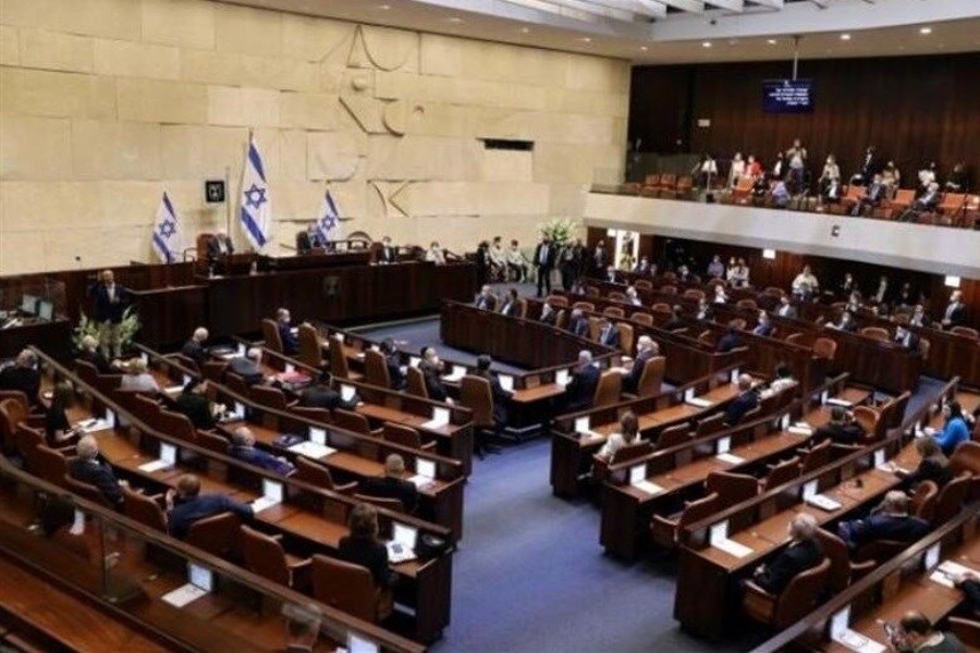 تصویر پارلمان اسرائیل با تشکیل کشور فلسطین مخالفت کرد