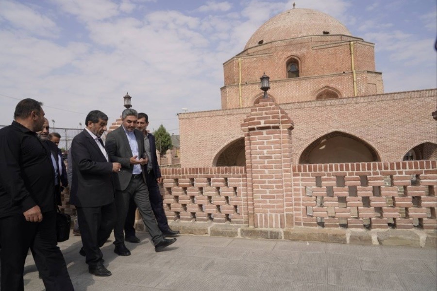 تصویر فاز اول مرمت مسجد جامع ارومیه با حضور وزیر میراث‌فرهنگی رونمایی شد