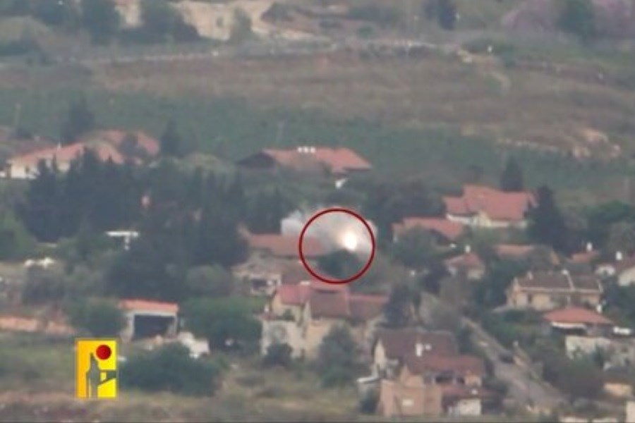 تصویر ده‌ها موشک از لبنان به اراضی اشغالی شلیک شد