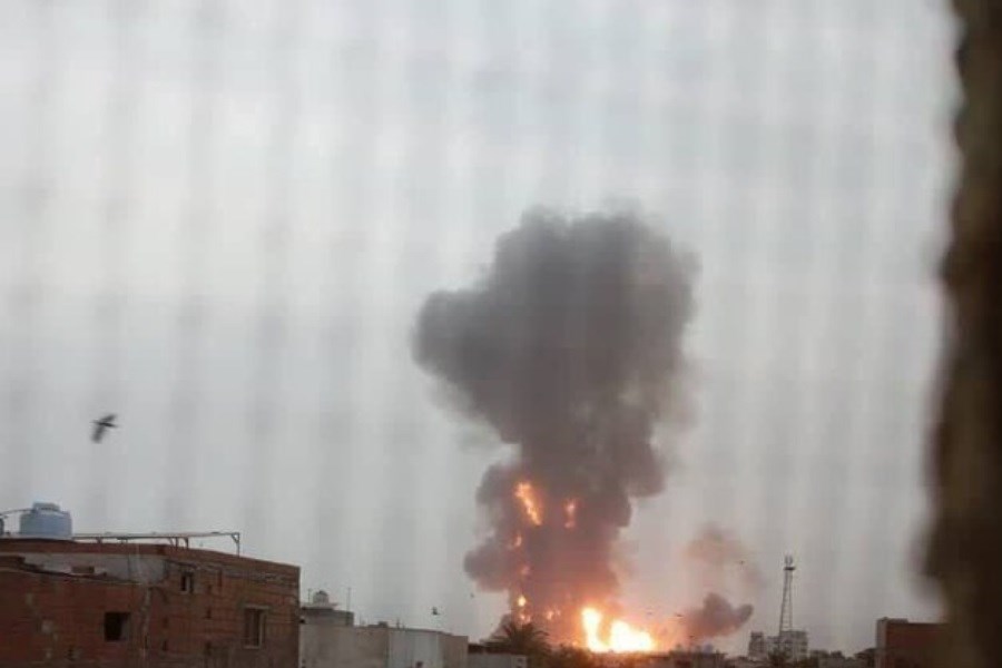 تصویر حملات هوایی اسرائیل به غرب یمن