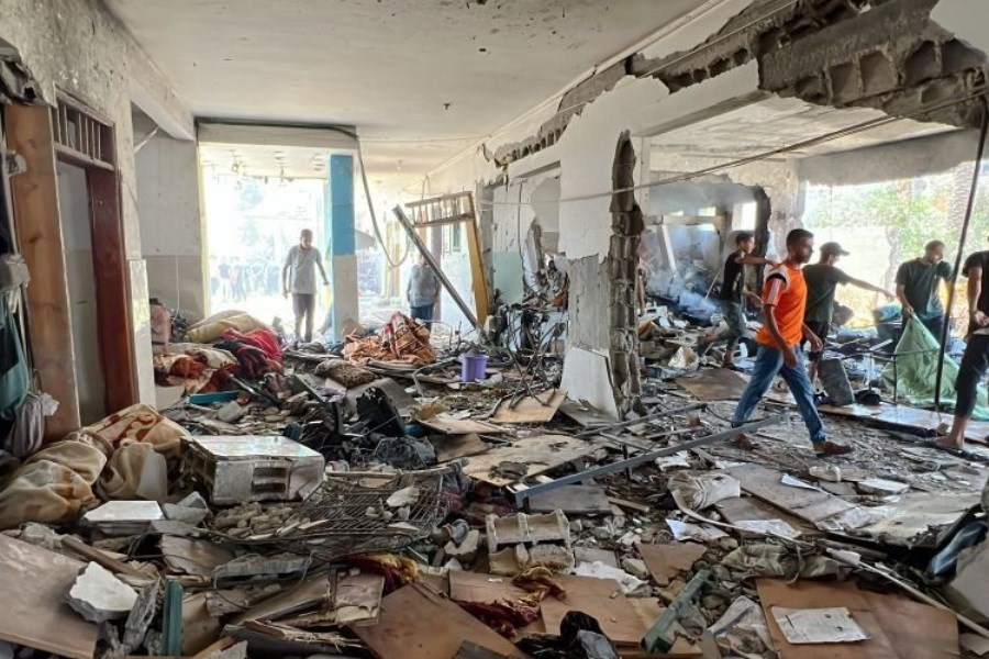 تصویر محکومیت حمله رژیم صهیونیستی به آوارگان فلسطینی در غزه