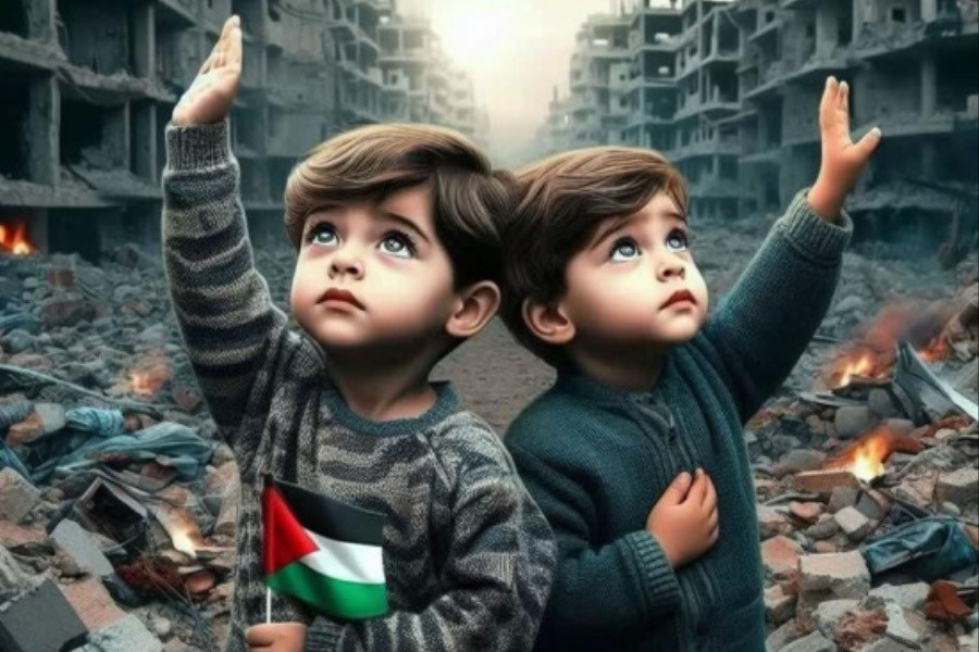 تصویر کشتار کودکان در غزه