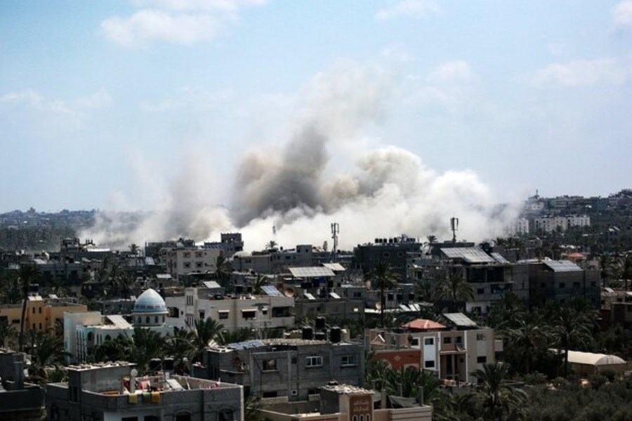 تصویر مدرسه‌ای در شهر غزه بمباران شد