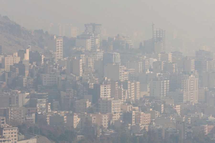 تصویر اعلام وضعیت قرمز آلودگی هوای تهران