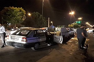 تصادفات زنجیره ای در بزرگراه امام علی تهران