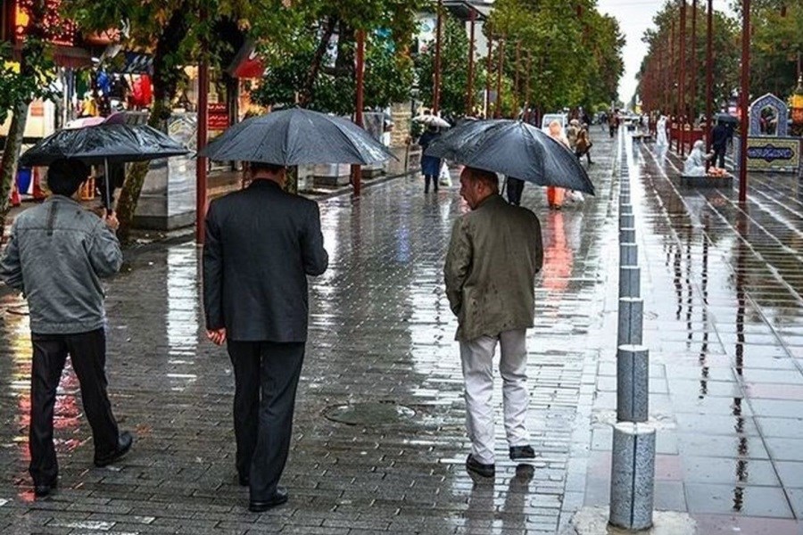 تصویر پیش بینی هواشناسی از بارش باران در تهران