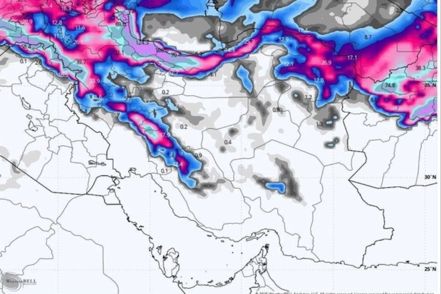 سوم اسفند؛ ورود توفان برف از شمال غرب ایران به کشور