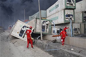 حضور ۶۰ نیروی عملیاتی و ۵ بالگرد هلال‌احمر در منطقه