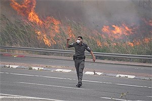فرار هزاران صهیونیست در پی وقوع آتش سوزی‌+تصاویر