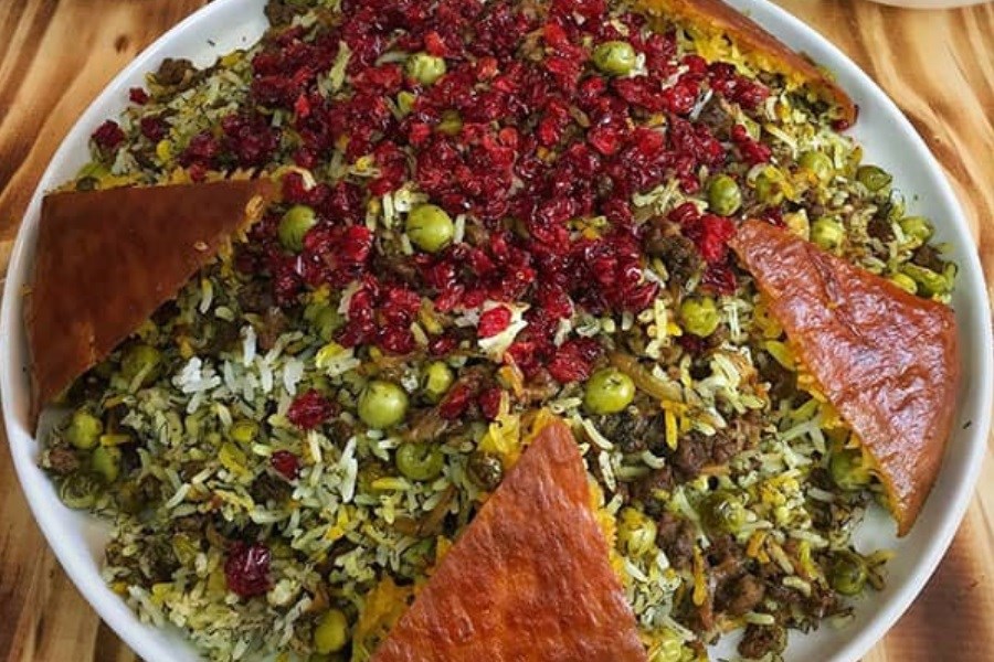 تصویر طرز تهیه نخود فرنگی پلو ساده و خوشمزه بهاری