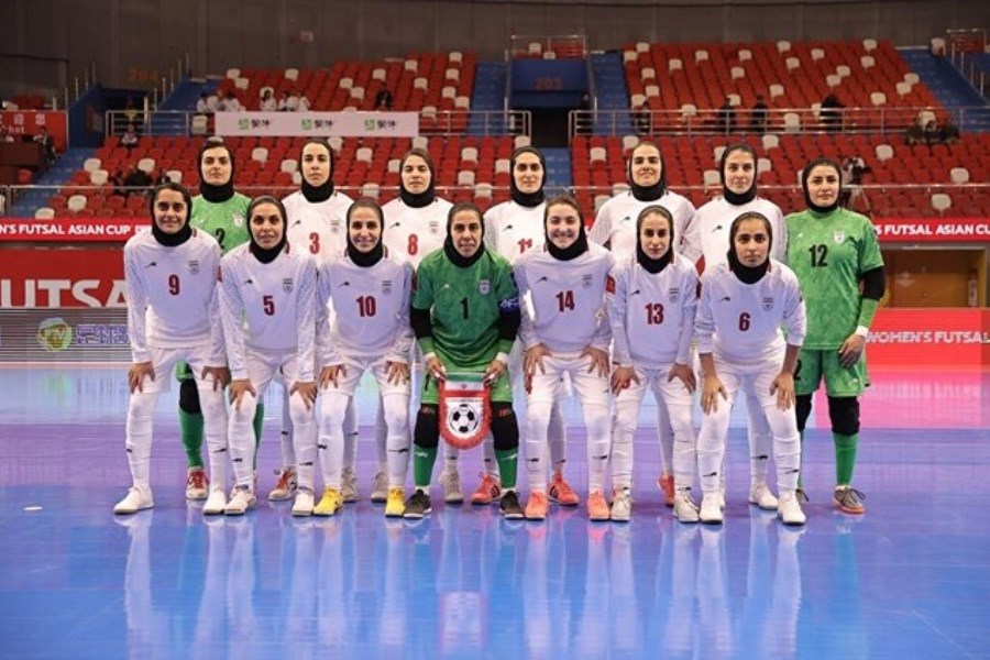 تصویر برد سخت دختران فوتسال ایران مقابل چین‌تایپه