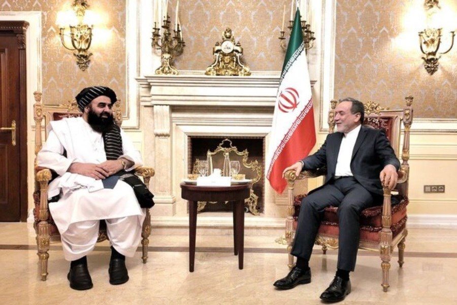 تصویر دیدار عراقچی با سرپرست وزارت خارجه افغانستان