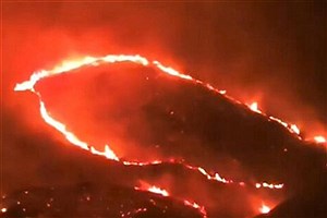 آتش‌سوزی گسترده در عربستان