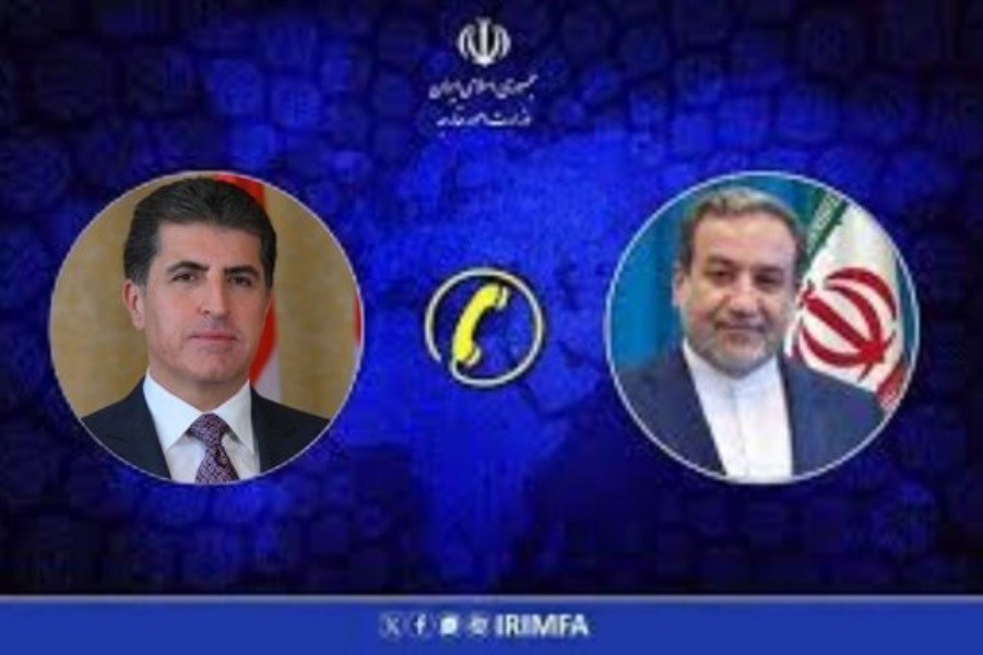 تصویر رایزنی عراقچی و بارزانی درباره حملات رژیم صهیونیستی به ایران