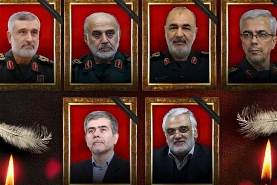 تصویر تشییع پیکر سرداران شهید سپاه در تهران؛ ملت ایران در سوگ فرماندهان مقاومت