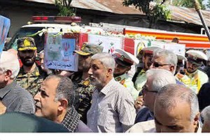 تشییع پیکر شهید حمیدرضا فلاحی در شهر سنگر