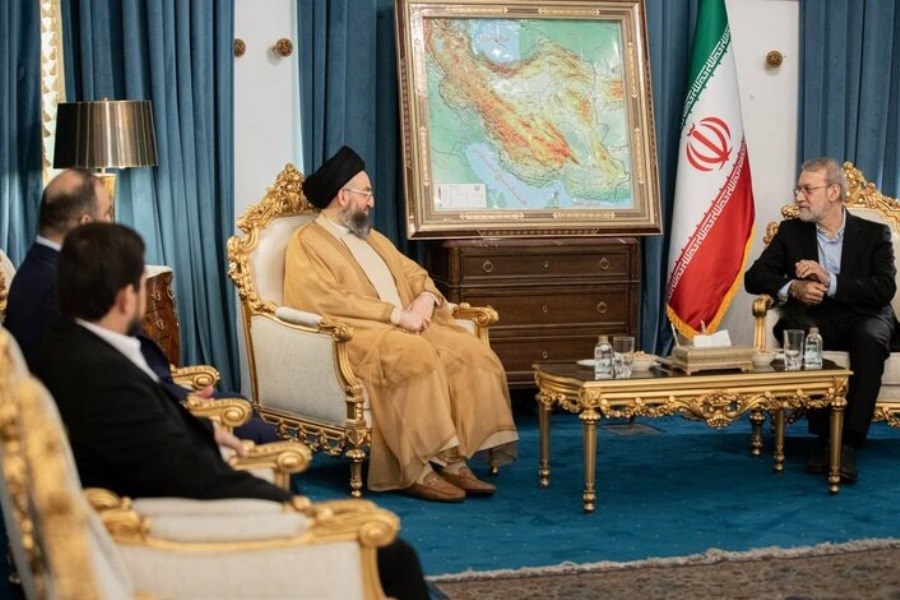 تصویر لاریجانی با سید عمار حکیم دیدار کرد