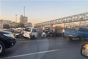 تصادف زنجیره‌ای در اتوبان آزادگان
