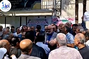 حضور غیرمنتظره موالی‌زاده استاندار خوزستان در تجمع بازنشستگان فولاد+فیلم