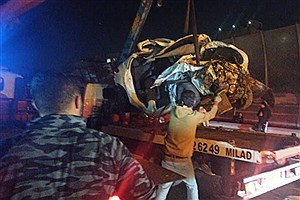 تصادف مرگبار پژو 206 در بزرگراه حکیم