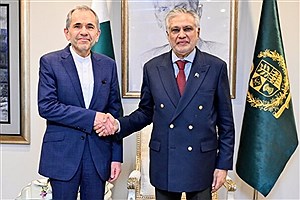 دیدار مجید تخت روانچی و محمد اسحاق دار پیش از آغاز رایزنی‌های سیاسی دوجانبه