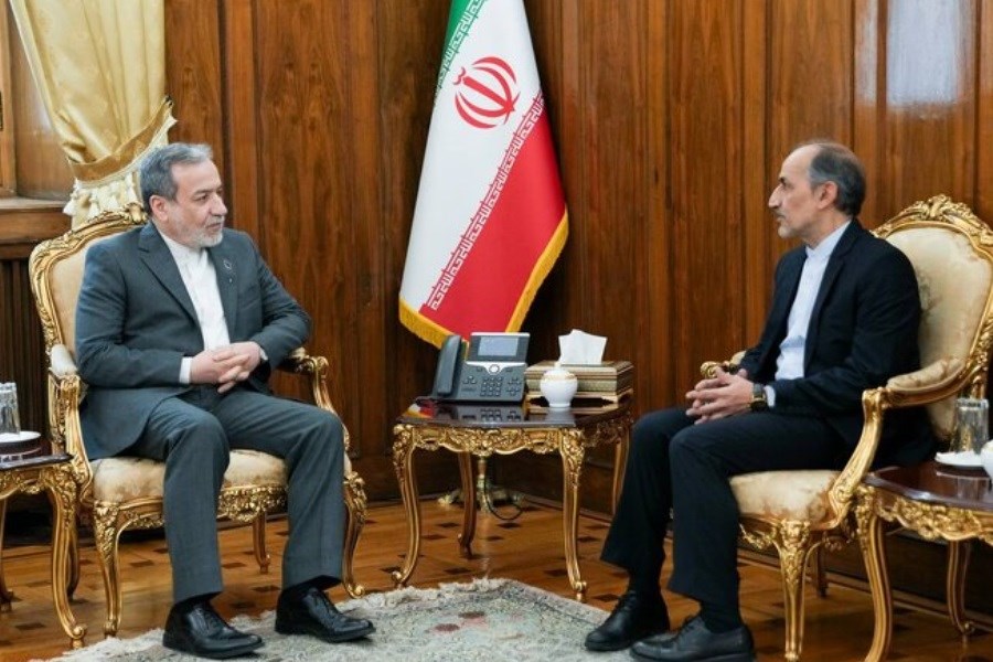 تصویر دیدار سرکنسول جدید جمهوری اسلامی ایران در بمبئی هند با عراقچی