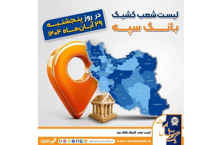 تصویر اعلام شعب کشیک بانک سپه در پی تعطیلی پنج‌شنبه برخی استان‌ها