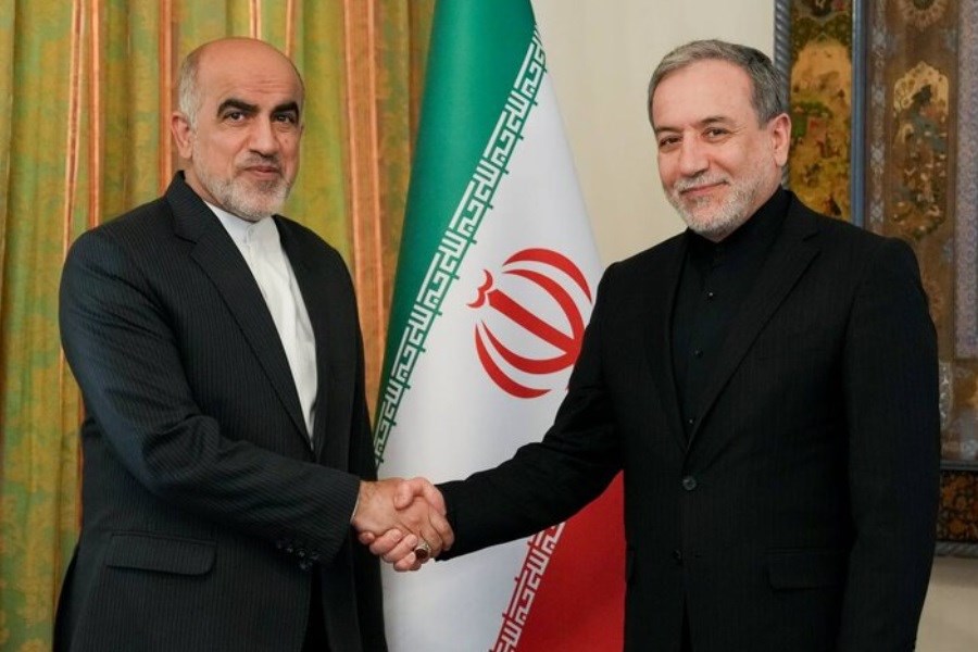 تصویر دیدار سفیر جدید ایران در نروژ با عراقچی