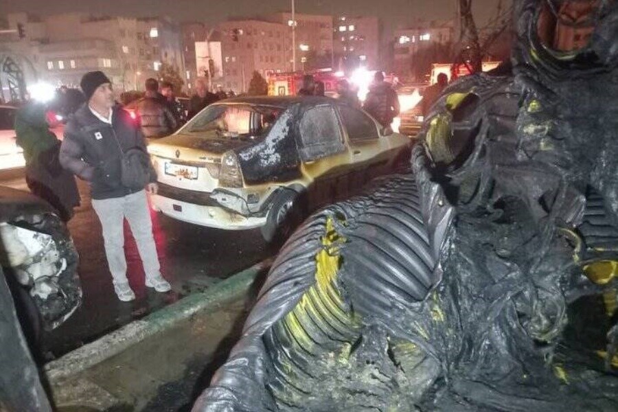 تصویر حریق گسترده در یادگار امام&#47; جزئیات