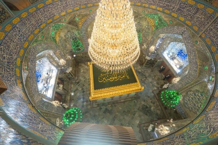 رونمایی از تاج طلایی ضریح امیرالمؤمنین+ عکس