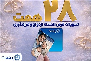 بانک تجارت با اعطای بیش از 28 همت تسهیلات، از جوانان و خانواده‌های ایرانی حمایت کرد