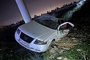 حادثه رانندگی در بوشهر خودروی سمند واژگون شد