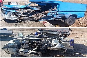 برخورد نیسان و پژو ۴۰۵ در جنوب سیستان و بلوچستان حادثه آفرید/ جزئیات