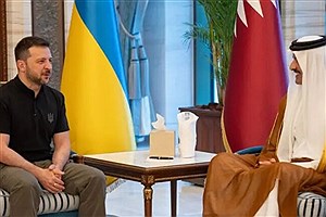 رایزنی رئیس‌جمهور اوکراین با امیر قطر