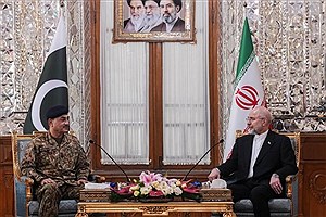 دیدار فرمانده ارتش پاکستان با رئیس مجلس شورای اسلامی