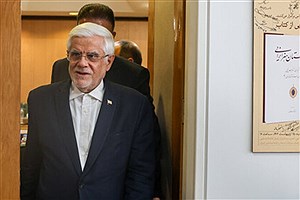 عارف در مراسم چهلم شهید لاریجانی حاضر شد