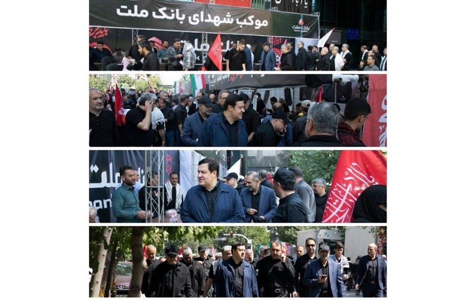 بازدید مدیرعامل بانک ملت از موکب‌های خدمت‌رسانی در مراسم تشییع