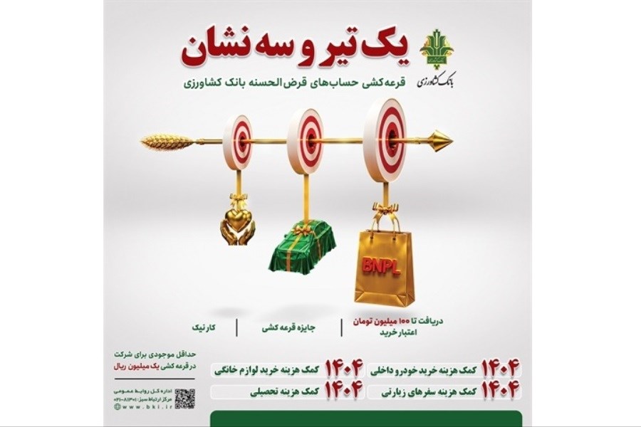 یک حساب، سه امتیاز؛ اعتبار یک میلیارد ریالی و هزاران جایزه در جشنواره بانک کشاورزی