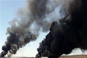 دود منطقه ۲۲ ناشی از سوزاندن ضایعات بود