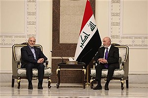 دیدار و گفت‌وگوی رئیس‌جمهور عراق با قالیباف