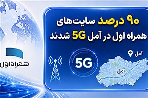 ۹۰ درصد سایت‌های همراه اول در آمل نسل پنج شدند