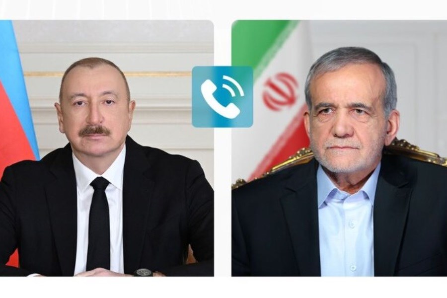 تصویر علی‌اف با پزشکیان تلفنی گفتگو کرد