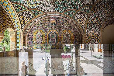 تصویر بازدید گردشگران نوروزی از کاخ گلستان