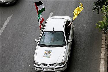 تصویر راهپیمائی خودرویی روز جهانی قدس در همدان