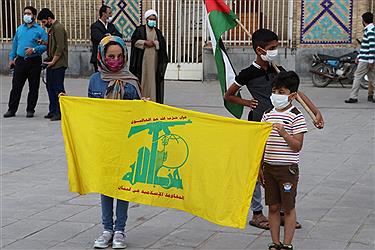 تصویر تجمع یزدی ها در حمایت از مردم مظلوم فلسطین و شهدای کودک افغانستان