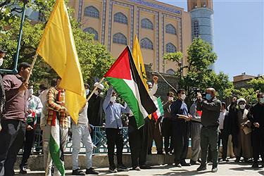 تصویر تجمع مردم سنندج در دفاع از ملت مظلوم فلسطین