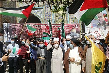 تصویر تجمع مردم سنندج در دفاع از ملت مظلوم فلسطین