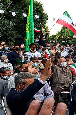 تصویر جشن حضور در انتخابات در همدان